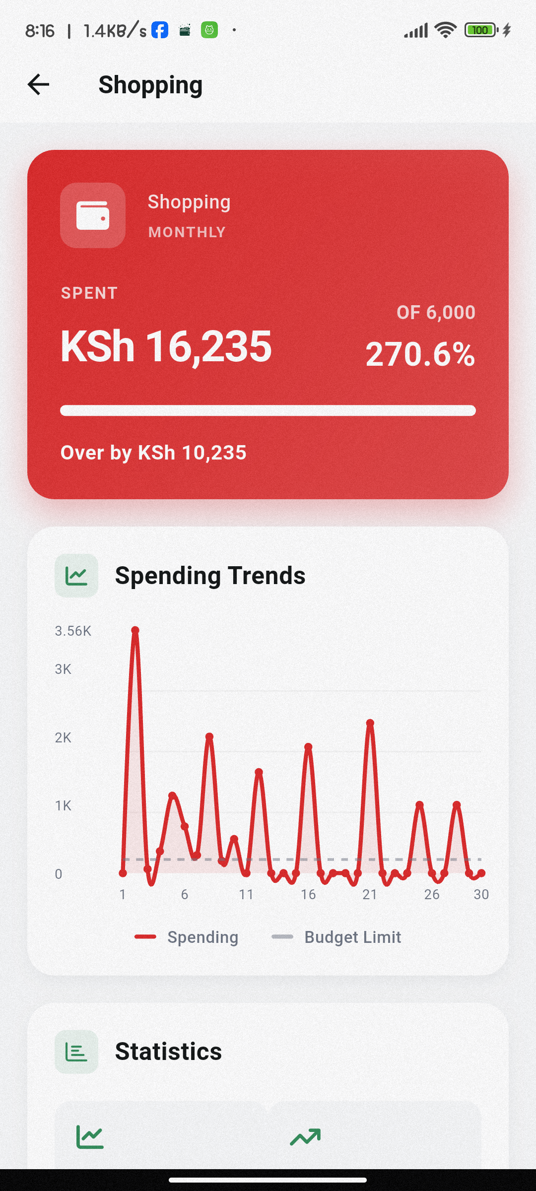 Detailed budget analysis